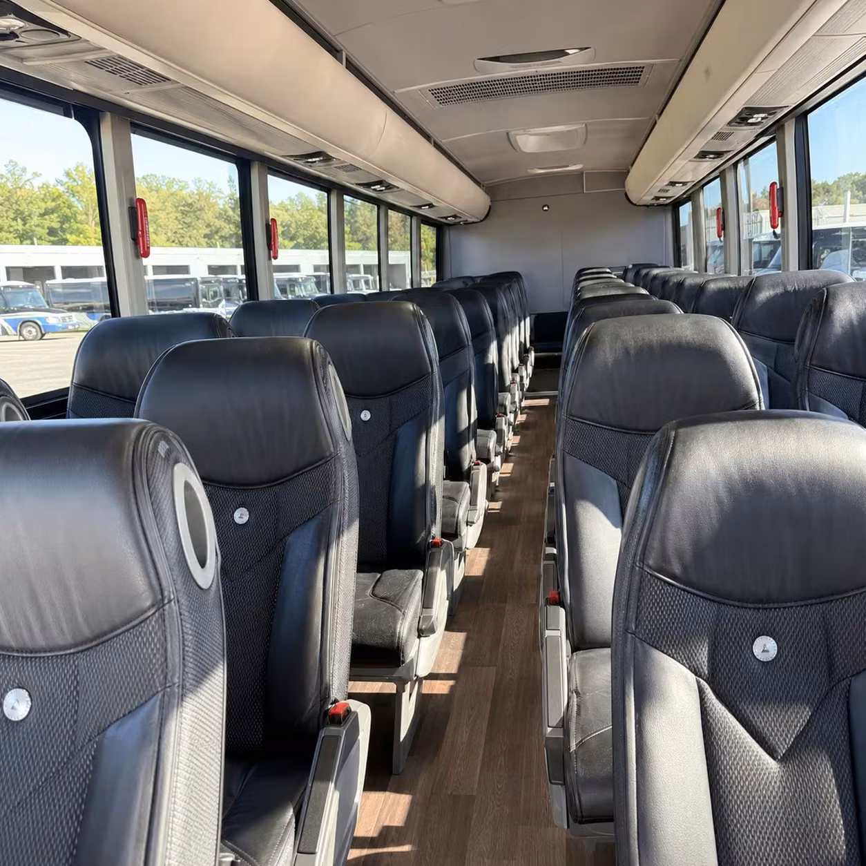 large groups flying into lax or sna a charter bus makes the drive manageable
